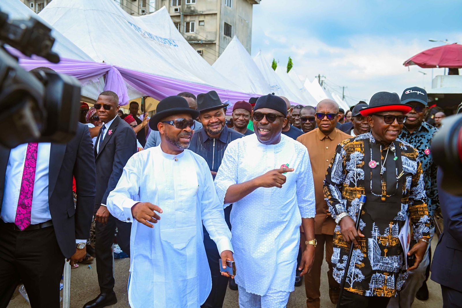 Gov. Fubara Attends Burial Of Rep Umezuruike's Mother In PH