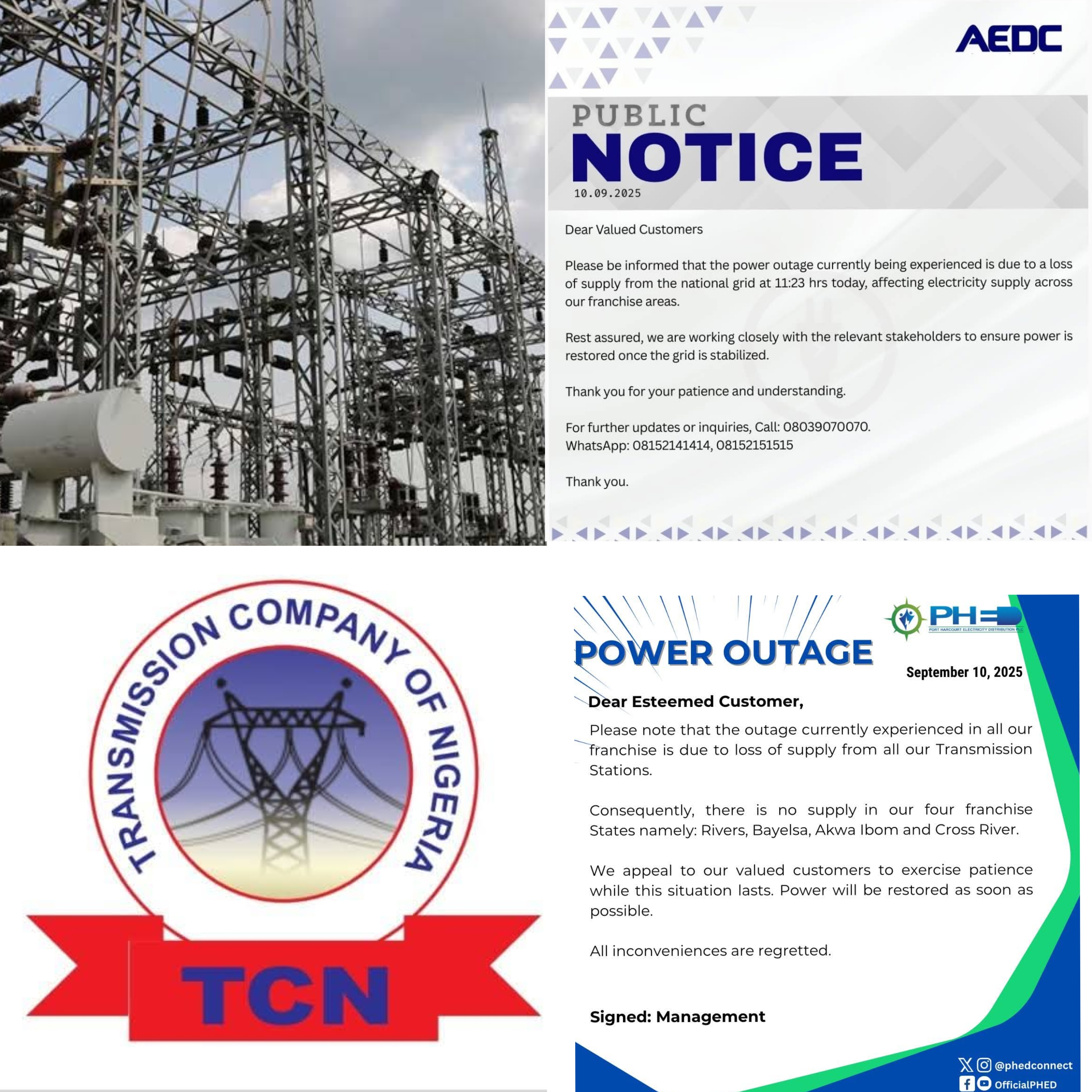 Nationwide Power Outage as National Grid Collapses Again